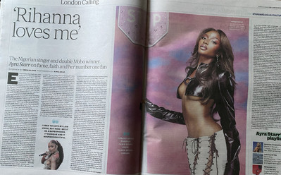 Ayra Starr Interview Afropop Rihanna Nigeria Mobo Win News Article Clipping 2 Pg