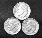 1946 P-D-S 10c SILVER Roosevelt Dimes, Year Set. Better Grade  (R183)