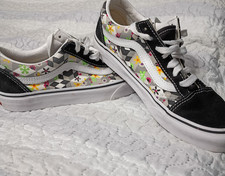 Vans Old Skool Checker Cube Black True White Suede shoes Size 5.5 Women 7.0