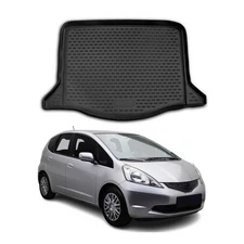 OMAC Cargo Mats Liner for Honda Fit 2009-2013 Rear Trunk Waterproof TPE Black