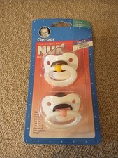 Gerber NUK Orthodonic Pacifier Size 1 0-6 Months Vtg 1997 Classic Colors