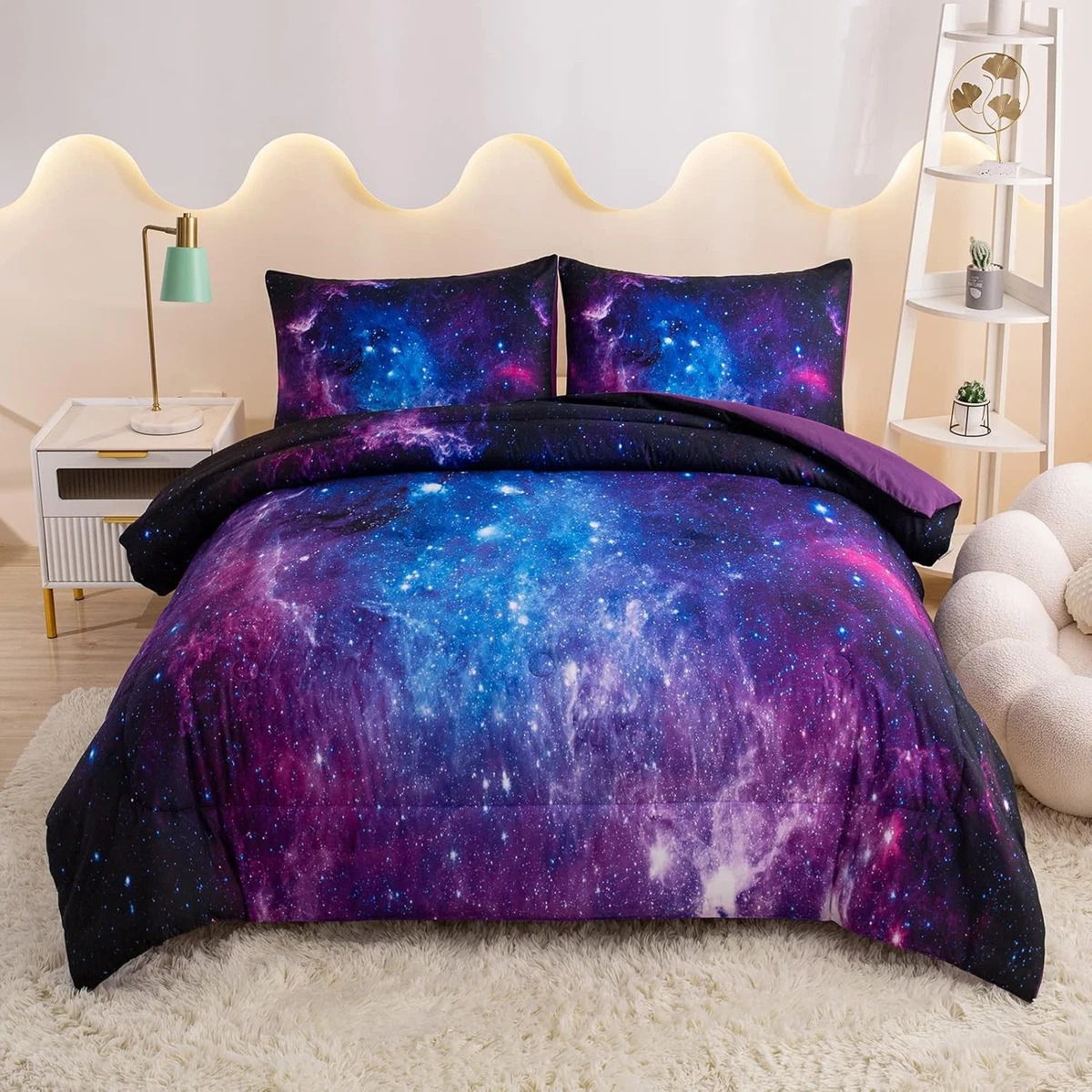 10/o - Finance Sleepwish Space Coforter Set Full Purple Galaxy