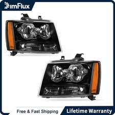 Dimflux Headlights For 07-13 Chevy Tahoe Avalanche Suburban 1500 Black Housing