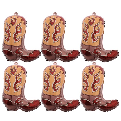 6 Pcs Inflatable Denim Boots Western Themed Balloons Cowboy Party Decorations - Picture 10 of 10