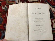 1863 NATURE and SUPERNATURAL Bushnell NOYES W MINER'S COPY Abe Lincoln friend