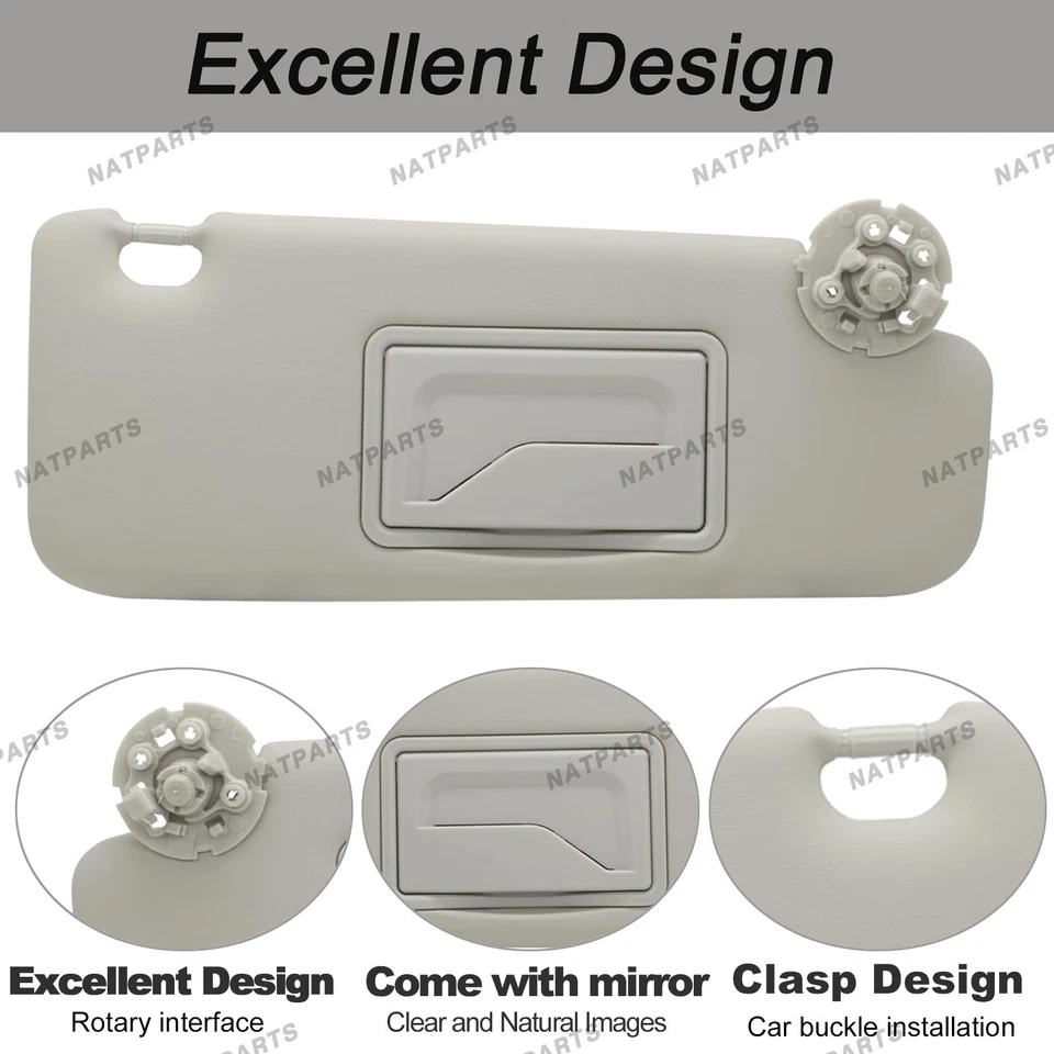 Par de parasoles grises para Chevy Cruze 2011-2019 95034256 95034253 84126667 Foto 3 de 4