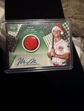 Topps 2025 Holiday Santa Baseball Matt McLain Autograph Relic 02/10 Cincinnati