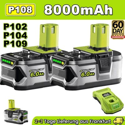 18V 8.0Ah Akku für RYOBI One Plus Lithium RB18L50 P108 P104 P102 Batterie 18Volt