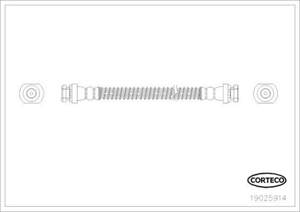 Bremsschlauch Corteco 19025914 FüR Delica Pajero Cordia Colt Lancer Galant Wagon-image