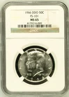 1966 Half Dollars Kennedy Clad NGC MS-65 FS-101