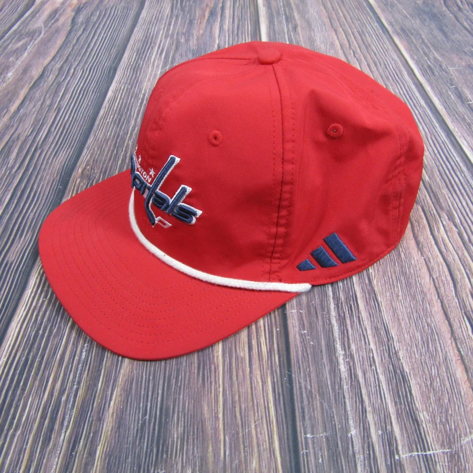 Washington Capitals Hat Cap Strap Back Mens One Size NHL Hockey Rope Adidas - Image 3 of 4