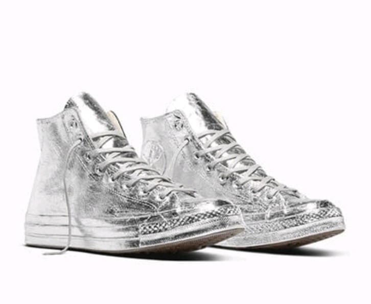 Converse Chuck 70 Limited Edition Silver Foil rrp 180 UK SIZE 5 image 3