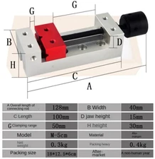 CNC Engraving Machine Plain Jaw Vise Aluminum Alloy Vice Milling Machine Parts