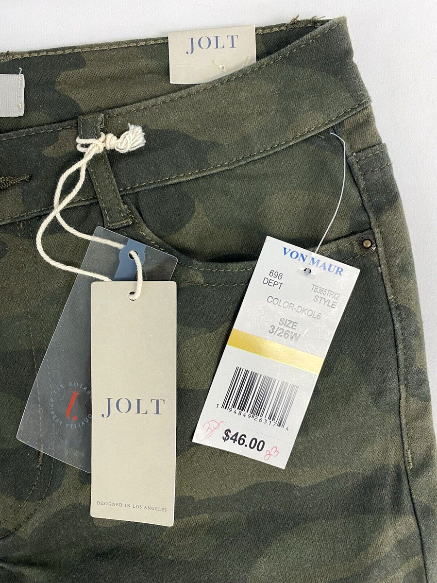 Skinny Camo Pants by Jolt Mid-Rise Raw Hems New Women's 3/26 | eBay