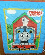 Vtg 90s Thomas The Tank Engine Throw Blanket comforter 38"X52"