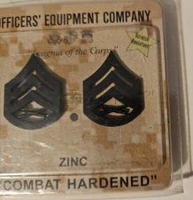 Officers Equipment Company staff sergeant Zinc Combat Hardened Pins