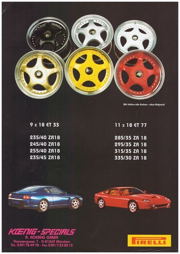 Prospectus Koenig Specials - dreiteiliges Aluminiumrad für Ferrari - Photo 2/2