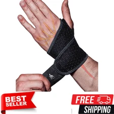 2 Pack Wrist Compression Strap and Wrist Brace Sport Wrist Support for Fitness