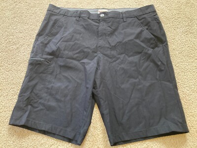 Weatherproof Vintage Mens Bermuda Shorts Size 40 Black Nylon Trail Hiking
