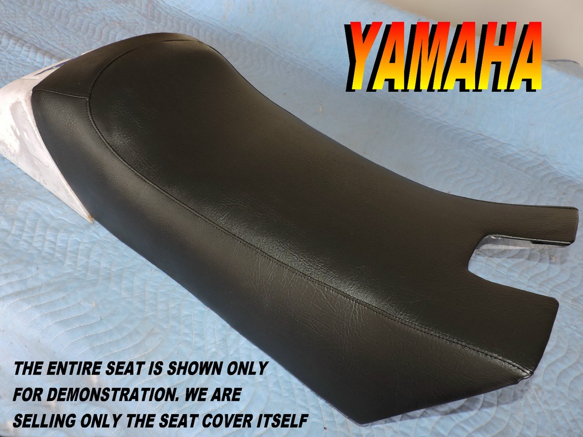 Replacement Seat Cover For Yamaha SS440 1980-1981 - Black Marine Vinyl, Cold Resistant, Fits Model With Trunk - View #7