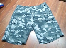 Official Men's Levi Strauss Co Cargo Shorts Camo Gray Camouflage Sz 34