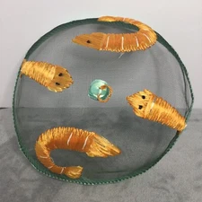 Outdoor Picnic Food Saver Plate Cover Mesh Dome Shrimp Mesh & Metal