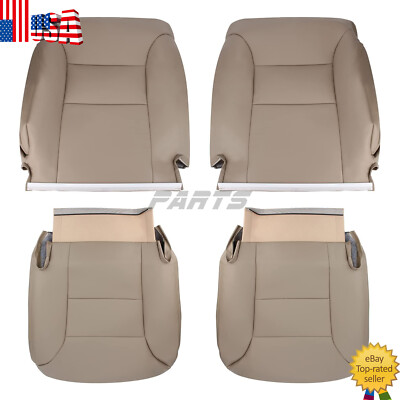 For 1995-1999 Chevy C1500 K1500 Driver Passenger Bottom & Back Seat Cover Tan
