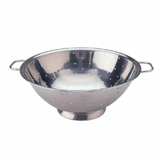 Vogue Colander in Silver with Large Handles - Durable - Stainless Steel - 10"