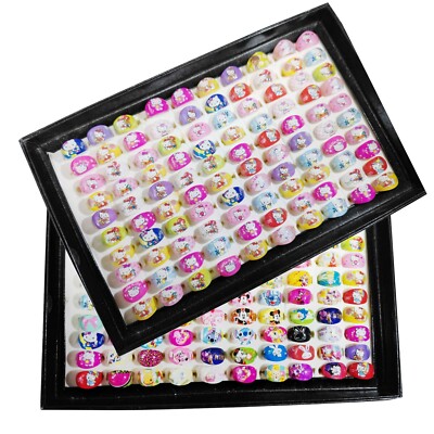 Wholesale 20Pcs MixedLots Cute Cartoon Ring Kids Resin Lucite Rings partyJewelry