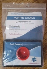 Quilt Pounce Pad Stencil Transfer Tool With Wash-Out White Chalk Powder