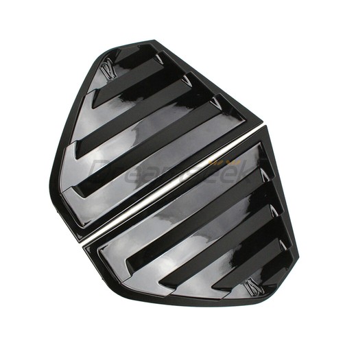 2x Side Quarter Window Louver Vent Cover For VW Golf MK8 2022 2023+ Glossy Black - Picture 6 of 12