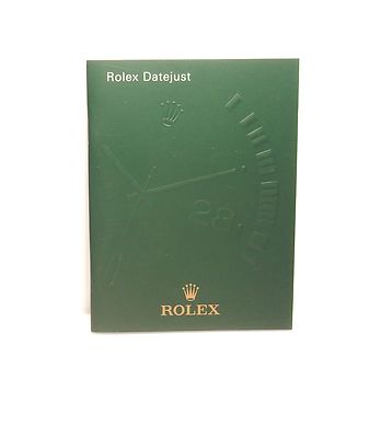 Rolex datejust booklet green modern