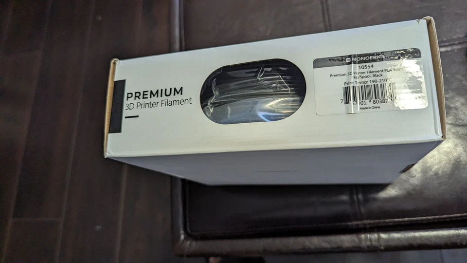 Filamento para impresora 3D Monoprice Premium PLA 3 mm 1 kg/carrete negro - La mayoría de las impresoras 3D Foto 2 de 3