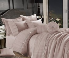 Duvet Covers Luxury Embroidery Leona Diamante Bedding Set