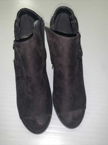 Soda Womens Black Faux Suede Ankle 