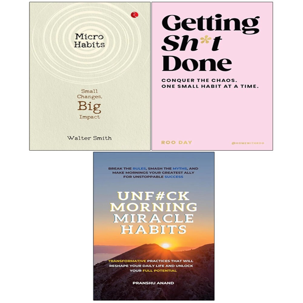 Getting Sh*t Done(Hardcover), UnF#ck Morning Miracle, Micro Habits 3 Books Set