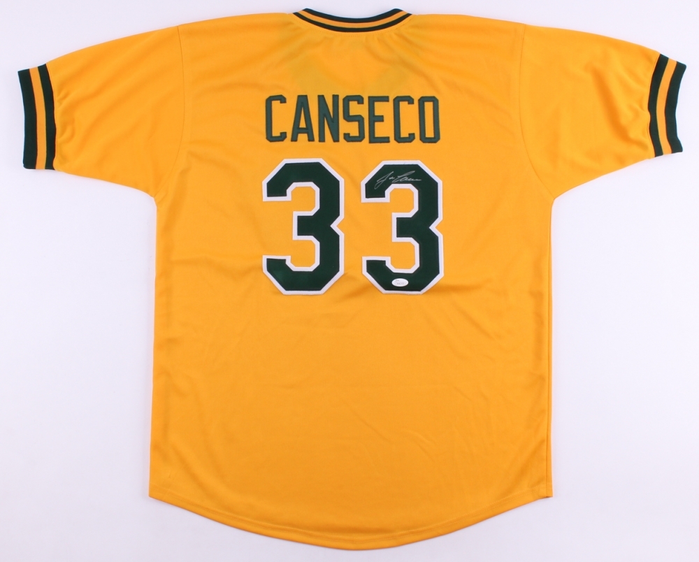 Jose Canseco Autographed Signed Athletics Jersey (JSA) 2 World Series Champion /1989, 2000 