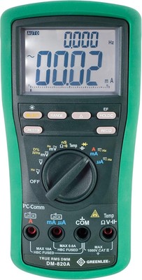 True RMS Digital Multimeter for AC/DC & Temperature - Beep-Jack Safety Feature