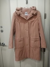Moschino Womens Pale Pink Wool Coat 