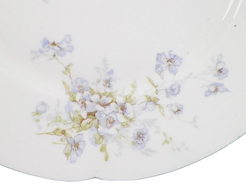Theodore Haviland Dinner Plate Schleiger 162 125 Blue White Flowers Antique - Picture 4 of 6
