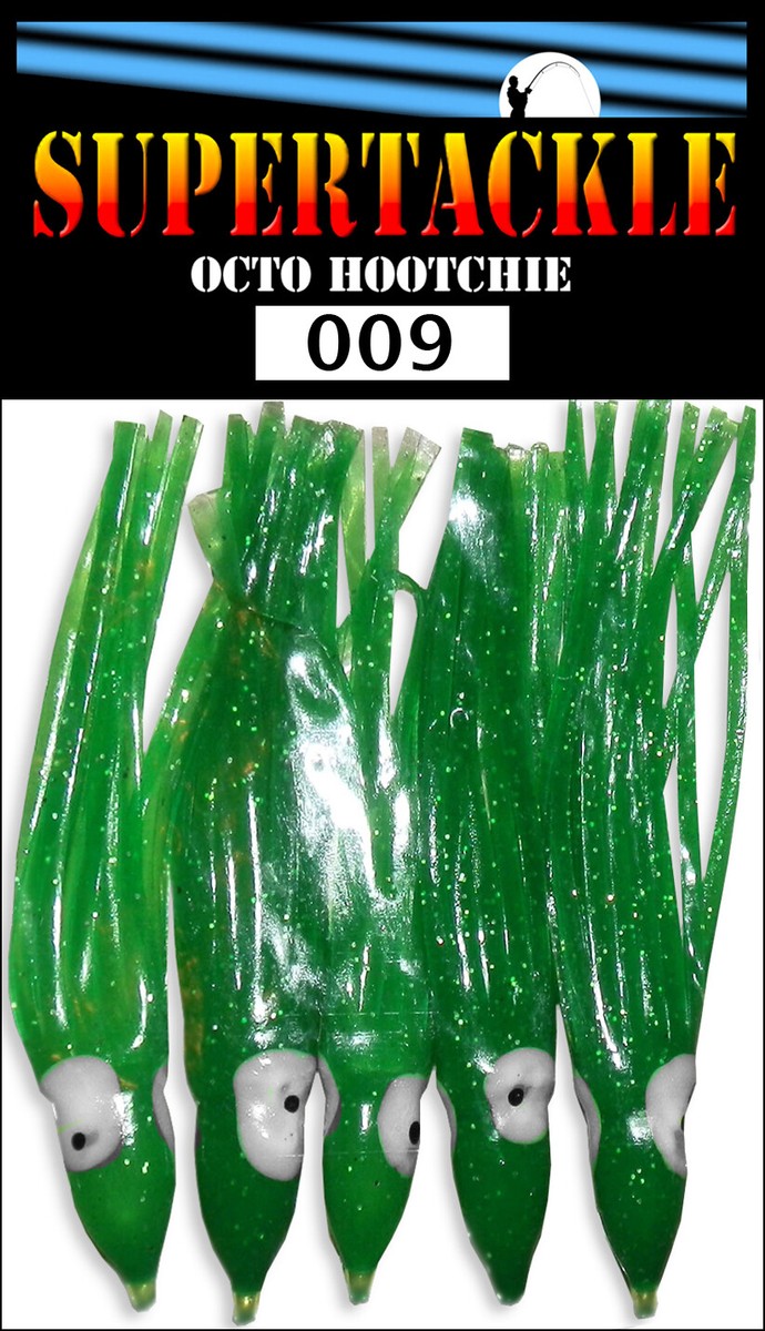 SUPERTACKLE Octo Hoochie Köderröcke (5er Pack) - 3 Zoll, Für Bass, Lachs & Meeresfisch