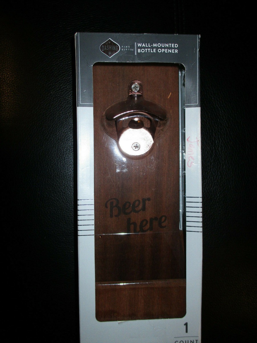 Dashing Fine Gifts Wall Mounted Bottle Opener BEER HERE NEW IN THE