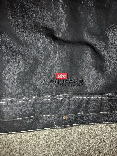 2000 Dated Vintage Dead stock Jnco Denim Jacket Black Size Large - Picture 10 of 11