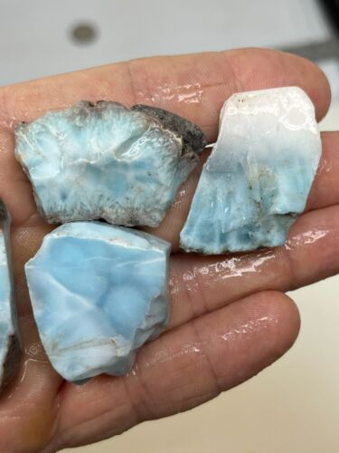 Larimar rough slabs Lapidary Carving Cabbing Chakra Reiki - Picture 3 of 8