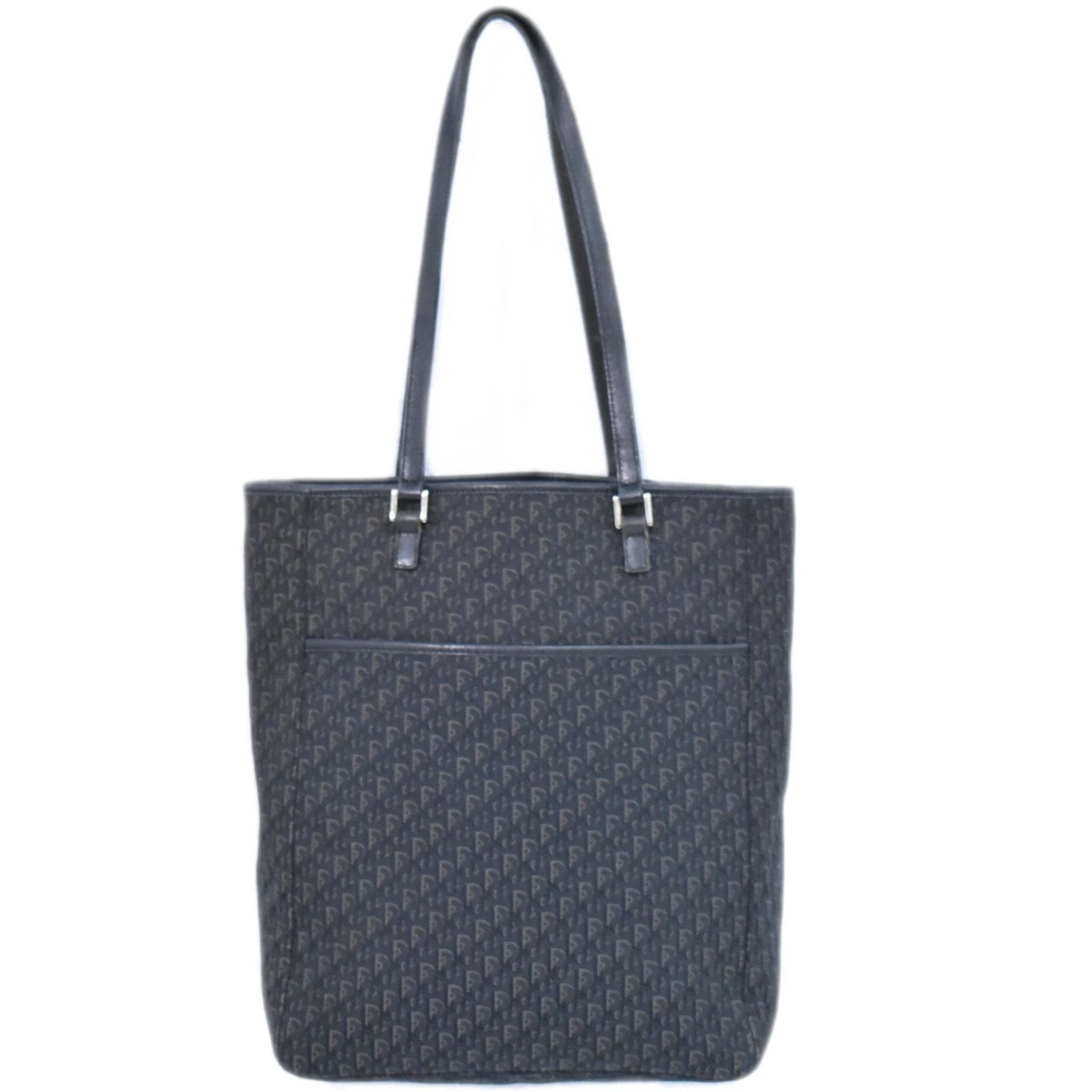 Sac fourre tout bandoulière Christian Dior Trotter toile noir argent