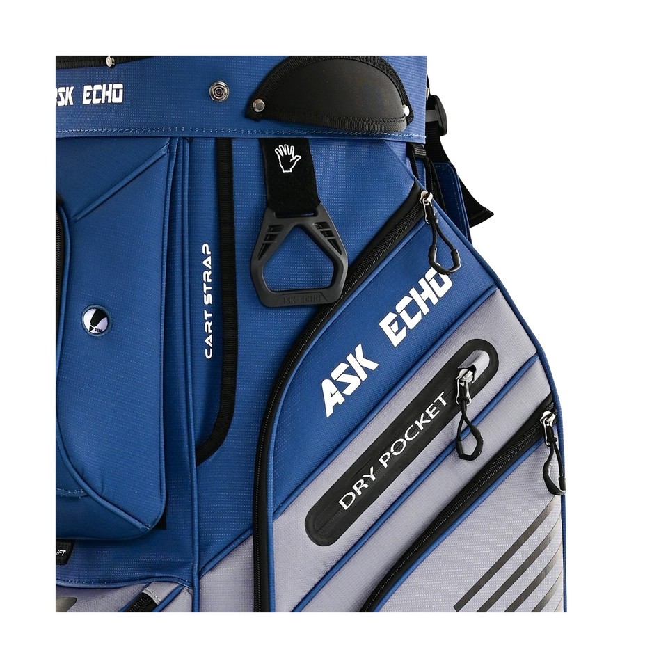 ASK ECHO 2024 T-Lock Golf Cart Bag with 14 Way Organizer Divider Top ...