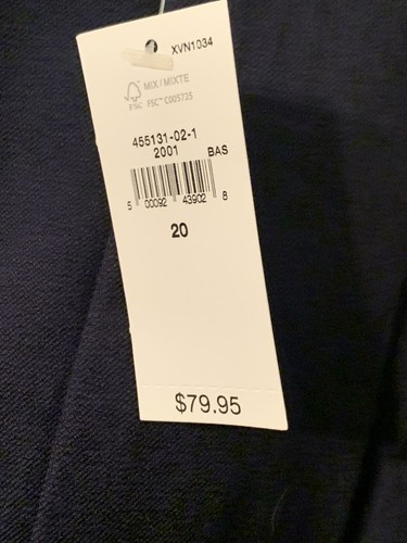 GAP BiStretch Flare Pants Women's Size 20 Navy Blue High Rise - Picture 8 of 8