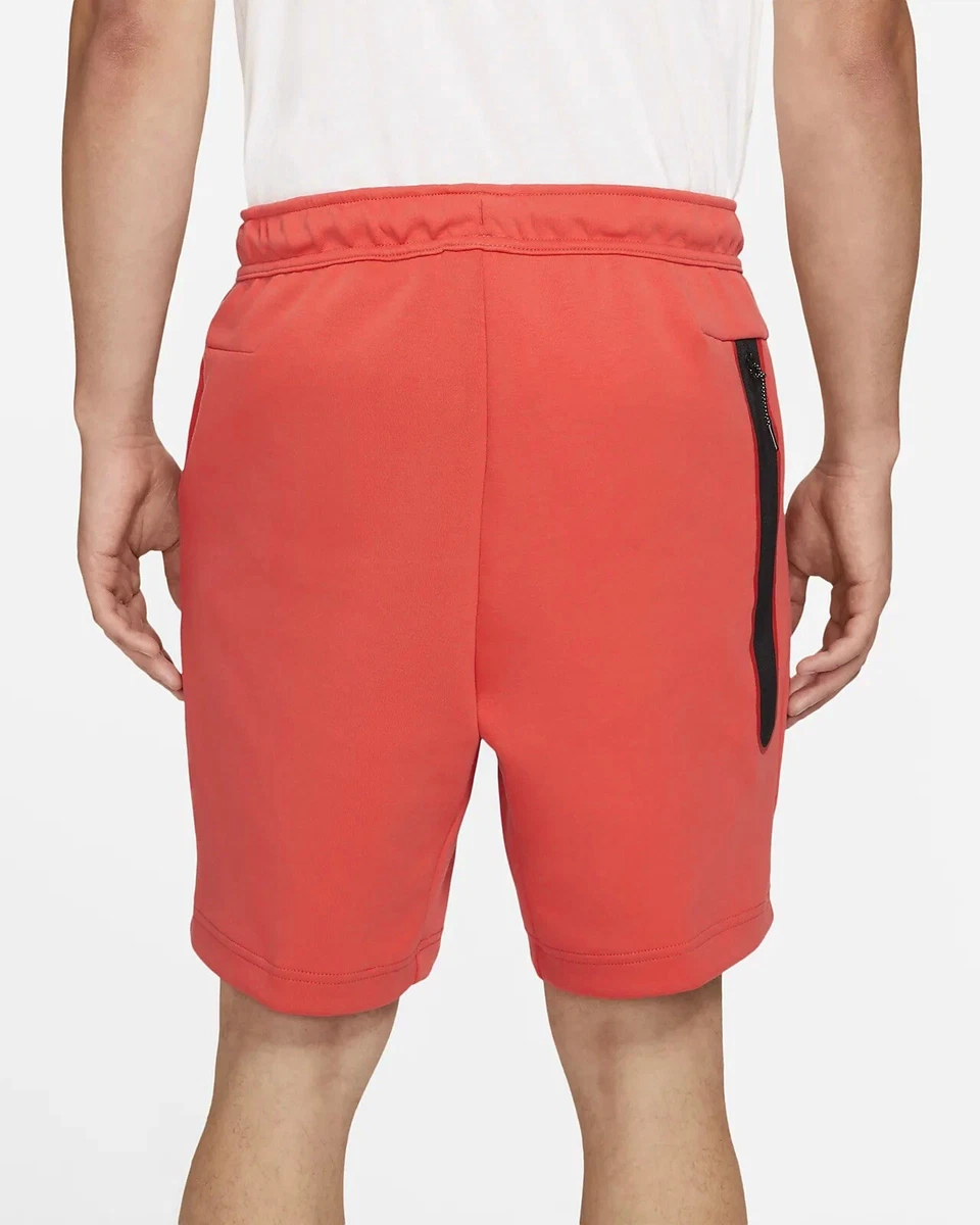 Nike tech clearance fleece shorts red