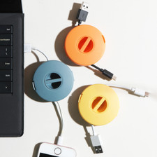 5pcs Data cable sorting storage box earphone cable charging cable winder