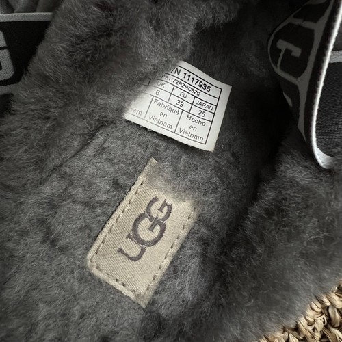 Ugg Sandals UK 6 Fluff Yeah Women's Slide Size EU 39 Grey Slip On - Picture 8 of 8